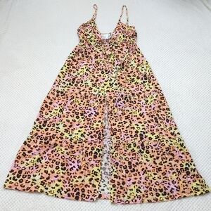 Bar III Summer Heat Leopard Print Cover Up Dress